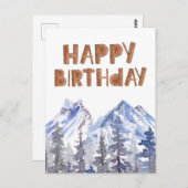 Uniek bos winterlandschap "Gefeliciteerd"  Briefkaart (Voorkant / Achterkant)