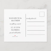 Uniek botanisch blauw Sla de datum op Aankondigingskaart (Achterkant)