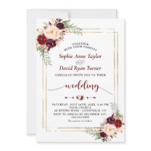 Uniek Bourgondië Marsala bloemschrift handgeschrev