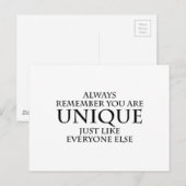 uniek briefkaart (Voorkant / Achterkant)