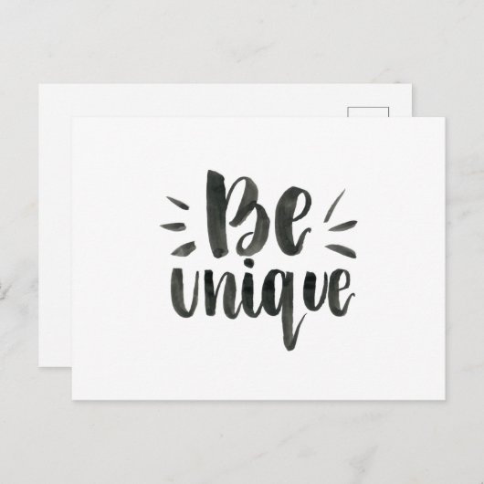 uniek briefkaart (Voorkant / Achterkant)