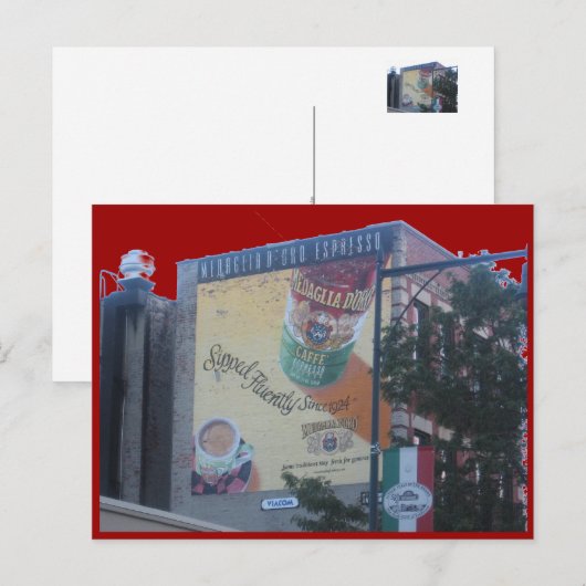 Uniek Briefkaart advertentie geplaatst op N.Y.C. A (Voorkant / Achterkant)