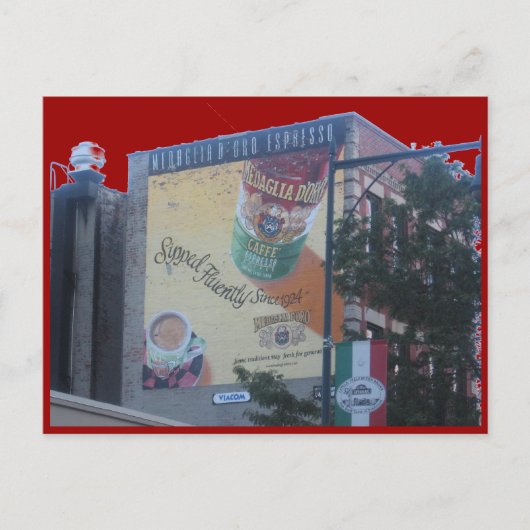 Uniek Briefkaart advertentie geplaatst op N.Y.C. A (Voorkant)