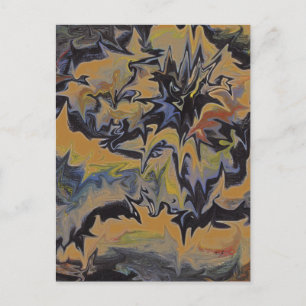 Uniek  Briefkaart Retrostijl van een Vocano