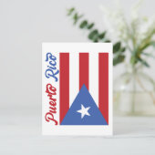 Uniek Briefkaart van de vlag van Puerto Rico (Staand voorkant)