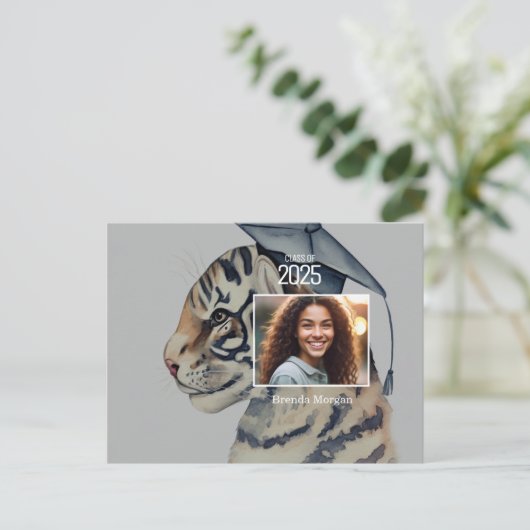 Uniek Briefkaart voor het aankondigen van Afstuder (Staand voorkant)