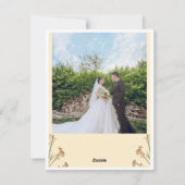 Uniek bruiloft wenskaart feestdagenkaart (Achterkant)