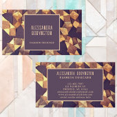 Uniek bruin goud abstract boho vet elegant visitekaartje