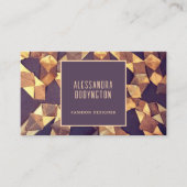Uniek bruin goud abstract boho vet elegant visitekaartje (Voorkant)