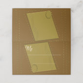 UNIEK BRUIN PLAATSKAARTJE (Buitenkant ongevouwen)
