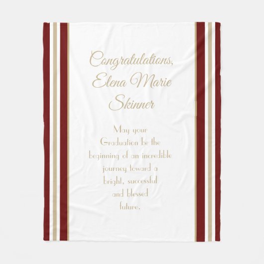 Uniek cadeau! Aangepaste Afstuderen deken (Voorkant)