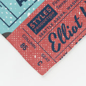 Uniek cadeau Cenima tickets Western rustieke jaren Fleece Deken (Hoek)