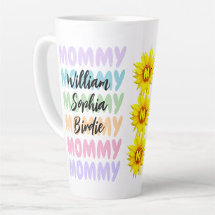 Uniek cadeau voor mama De namen van de Kinderen Latte Mok