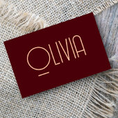 Uniek Chic Red & Blush Pink Script Visitekaartje