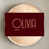 Uniek Chic Red & Blush Pink Script Visitekaartje