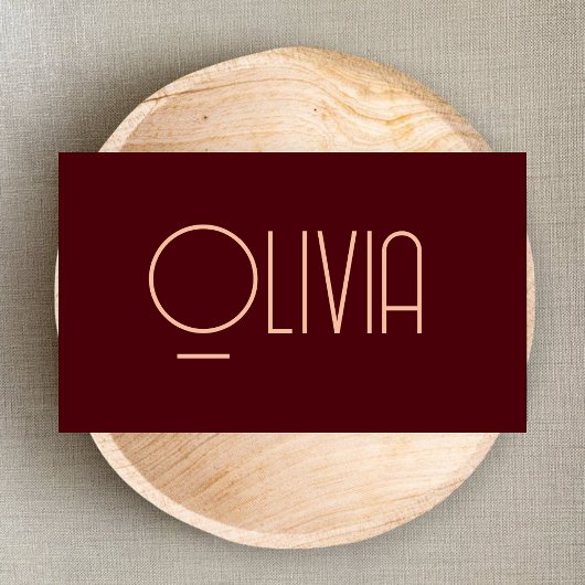 Uniek Chic Red & Blush Pink Script Visitekaartje