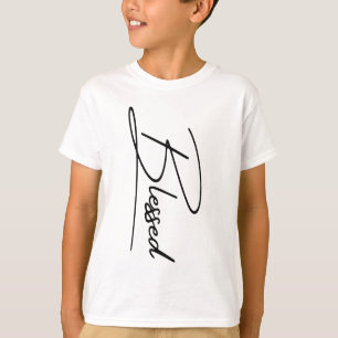 Uniek Christelijk Faith 'Blessed' Vertical Design T-shirt