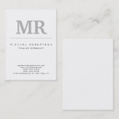 Uniek Chubby Modern Gray White Visitekaartje (Voorkant / Achterkant)