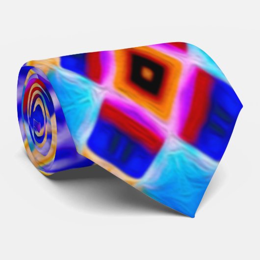 Uniek cogstaarglazen patroon stropdas (Opgerold)