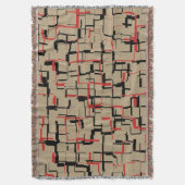 uniek COOL Beige Red Black-patroon Deken (Voorkant Verticaal)