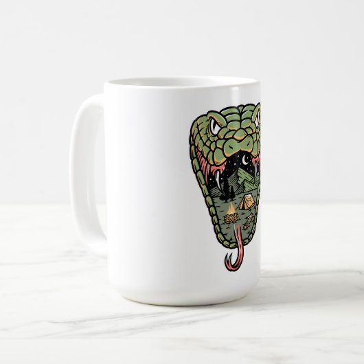 Uniek & Cool Crazy Mok Ontwerp: Levendig Abstract (Voorkant links)