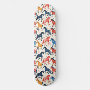 Uniek Cool Paard Liefhebber Design Skateboard