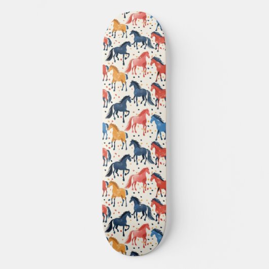 Uniek Cool Paard Liefhebber Design Skateboard (Voorkant)