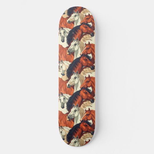 Uniek Cool Paard Liefhebber Design Skateboard (Voorkant)
