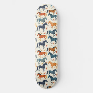 Uniek Cool Paard Liefhebber Design Skateboard