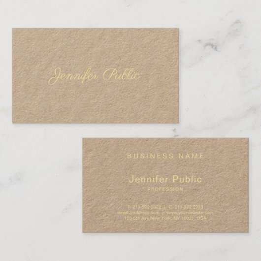 Uniek 'Cool Plain Professional Attraction Script' Visitekaartje (Voorkant / Achterkant)