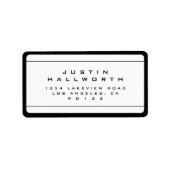 Uniek, cool, zwart-wit etiket (Voorkant)