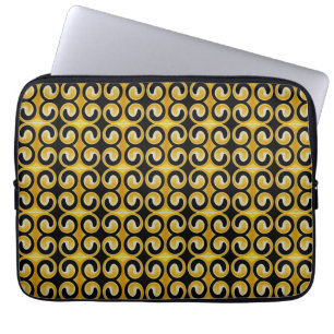 Uniek coole gele patroon laptop sleeve