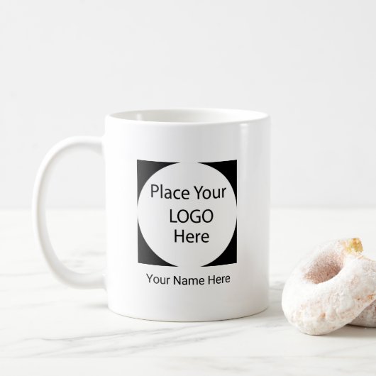 Uniek & Creatief Custom Naam & Logo Design Koffiemok (Met donut)