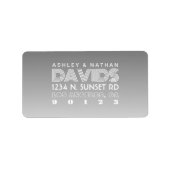 Uniek Creatief Grijs Ombre retouradres Etiket (Voorkant)