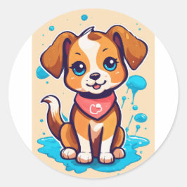 Uniek & creatief T-shirt logodesign Ronde Sticker