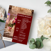 Uniek Custom Magazine Stijl Huwelijksprogramma Kaart