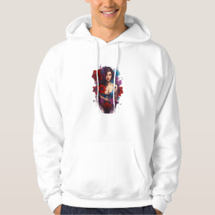 Uniek dames Tattoo T-shirt Zwarte Bloem Abstr