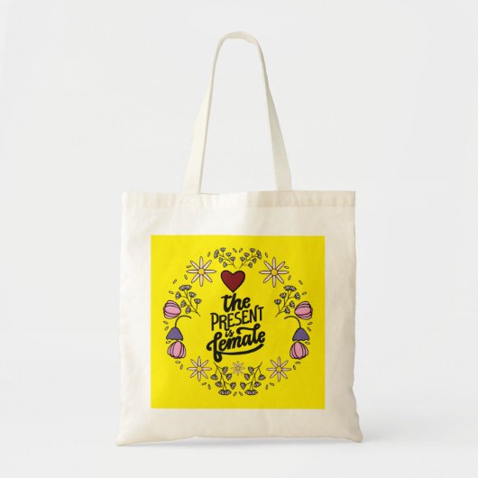 Uniek damesdesign met een positieve boodschap tote bag (Voorkant)