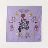 Uniek damesdesign met een positieve boodschap wandkleed (Voorkant)