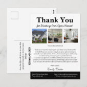 Uniek dankjewel voor het bezoek aan ons open huis  briefkaart (Voorkant / Achterkant)