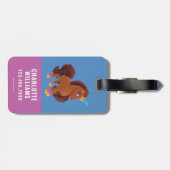 Uniek De Eenhoorn Staande Trots Bagagelabel (Achterkant horizontaal)