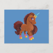 Uniek De Eenhoorn Staande Trots Briefkaart (Voorkant)