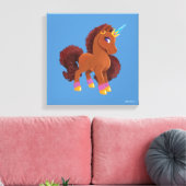Uniek De Eenhoorn Staande Trots Canvas Afdruk (Insitu (Woonkamer))