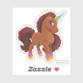 Uniek De Eenhoorn Staande Trots Sticker (Vel)