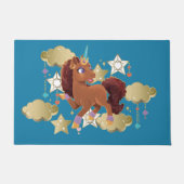 Uniek de eenhoorn sterren & wolken deurmat (Voorkant)