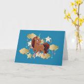 Uniek de eenhoorn sterren & wolken kaart (Gele Bloem)