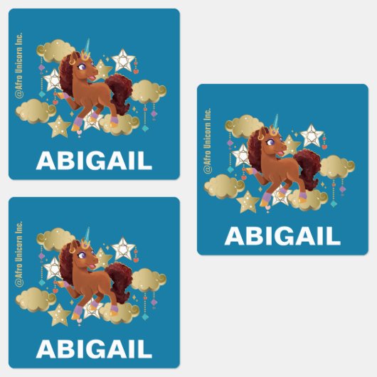 Uniek de eenhoorn sterren & wolken labels (Groep)