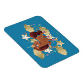 Uniek de eenhoorn sterren & wolken magneet (Rechterzijde)