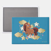 Uniek de eenhoorn sterren & wolken magneet (Voorkant / Achterkant)