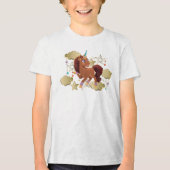 Uniek de eenhoorn sterren & wolken Tri-Blend shirt (Voorkant)